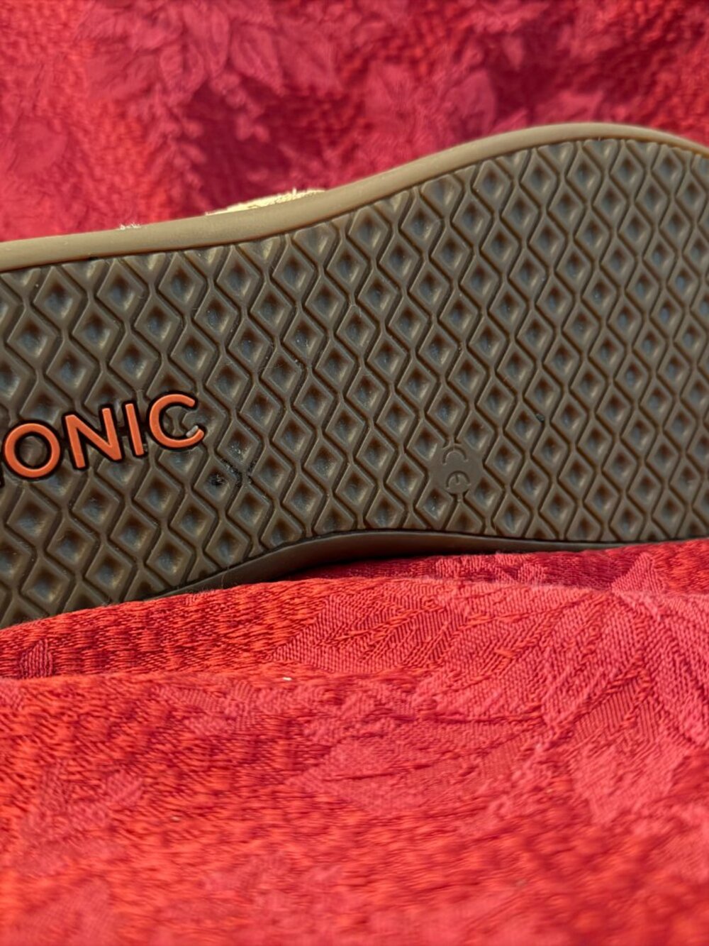 Vionic Tide II Orthotic Toe-Post Sandal Gold Cork Sz 8 - Picture 10 of 13